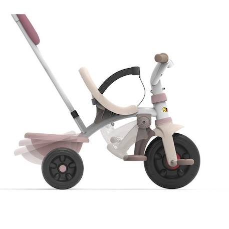 Smoby -Tricycle évolutif enfant Be Fun Confort - Rose - Canne parentale amovible - Repose-pieds rétractable ROSE 3 - vertbaudet enfant 