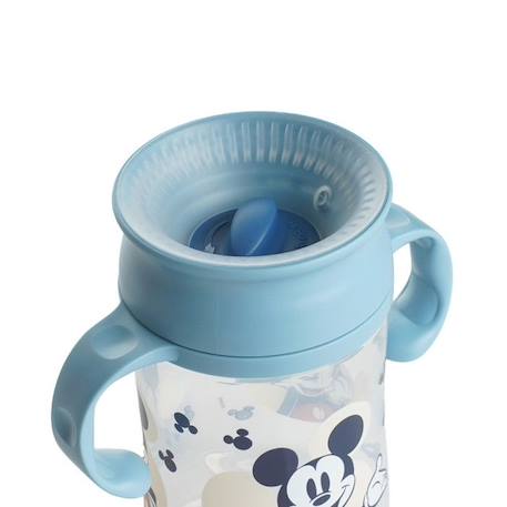 TASSE D'APPRENTISSAGE 360 DEGRES - 360 training cup with lid MICKEY BLEU 3 - vertbaudet enfant 