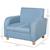 Fauteuil enfant design scandinave - HOMCOM - Grand Confort - Assise profonde - Accoudoirs rembourrés - Lin bleu BLEU 3 - vertbaudet enfant 