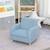 Fauteuil enfant design scandinave - HOMCOM - Grand Confort - Assise profonde - Accoudoirs rembourrés - Lin bleu BLEU 4 - vertbaudet enfant 