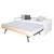 Pack lit gigogne avec 2 matelas 80x190 cm Izao blanc et bois BLANC 4 - vertbaudet enfant 