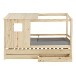 Lit cabane gigogne 90x200 cm Alma bois  - vertbaudet enfant