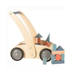 Egmont Toys - Chariot de marche avec blocs en bois  - vertbaudet enfant