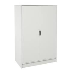 Chambre et rangement-Chambre-Armoire, portant-Armoire deux portes imitation bois hauteur 138cm Arthur