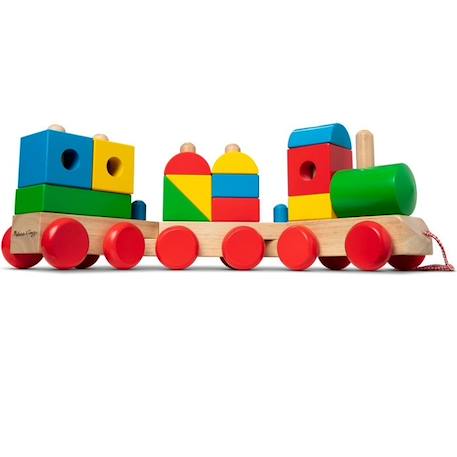 Melissa & Doug - Train en bois géant ROUGE 1 - vertbaudet enfant 