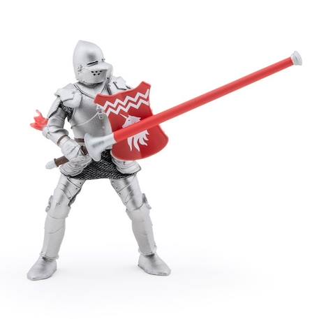 Papo - Figurine Chevalier licorne lance rouge GRIS 1 - vertbaudet enfant 