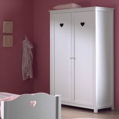 Chambre et rangement-Chambre-Armoire, portant-Armoire 2 portes pin et imitation bois hauteur 191cm Iris