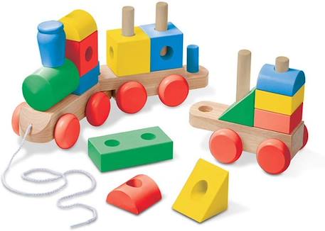 Melissa & Doug - Train en bois géant ROUGE 3 - vertbaudet enfant 