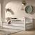 Lit banquette en hêtre massif blanc 90x200 Aubane BLANC 3 - vertbaudet enfant 