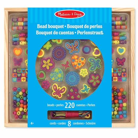 Jeu de perles Bouquet De Perles MELISSA & DOUG - Jouet créatif pour enfant de 4 ans et plus VIOLET 1 - vertbaudet enfant 