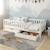 Lit banquette avec tiroirs pin massif blanc 90x200 Charlie BLANC 2 - vertbaudet enfant 