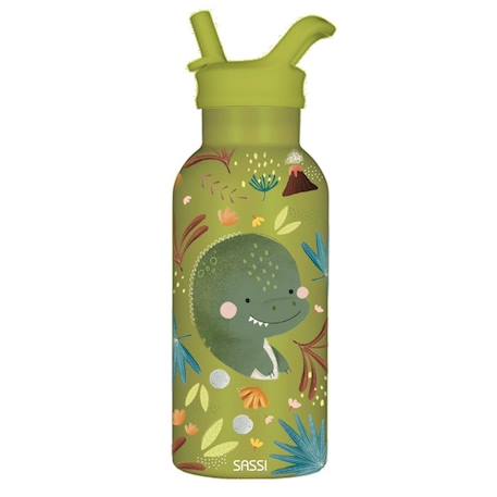 Fille-Sassi Junior - Bouteille isotherme Cracky le dinosaure 350 ml