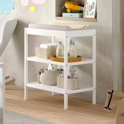 Table à langer en hêtre massif blanc hauteur 95cm Paola  - vertbaudet enfant