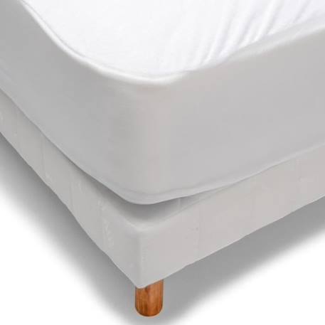 BLEU CALIN Protège-matelas 90x190cm - Lavable à 95°C - Forme drap housse bonnet 25cm BLANC 2 - vertbaudet enfant 