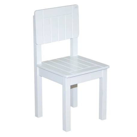 Chaise Enfant en Bois - ROBA - Hauteur d'Assise 31 cm - Avec des Fraisages de Qualité - Blanc Laqué BLANC 1 - vertbaudet enfant 