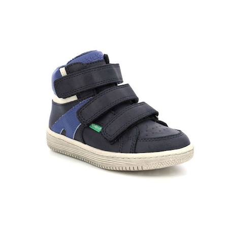 Baskets Kickers Lohan BLEU+BLEU+BLEU+GRIS 6 - vertbaudet enfant 