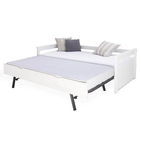 Pack lit gigogne avec 2 matelas 90x190 cm Izao blanc BLANC 4 - vertbaudet enfant 