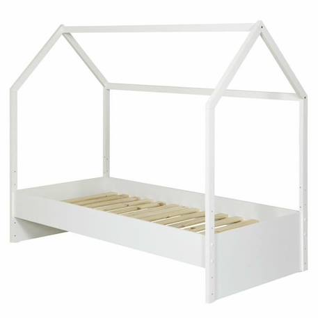 Pack lit cabane avec matelas 90x190 cm Pika blanc - AKITEN RETAIL BLANC 2 - vertbaudet enfant 