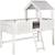 Lit cabane 90x190 cm Donnie blanc BLANC 1 - vertbaudet enfant 