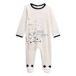 Pyjama bébé en velours Bisou Magique  - vertbaudet enfant