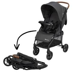 Puériculture-BEBECONFORT MISTY, Poussette compacte, confortable, grand panier, dès la naissance jusqu'à 4 ans,0 à 22 kg, Mineral Graphite