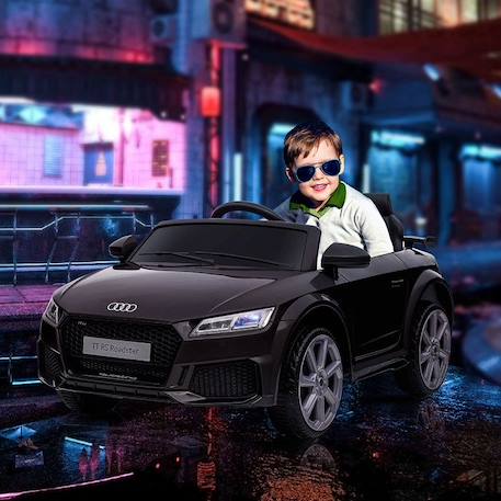 Véhicule électrique enfant Audi TT RS 12 V 35 W V. max. 5 Km/h télécommande effets sonores + lumineux noir 123x71x49cm Noir NOIR 3 - vertbaudet enfant 