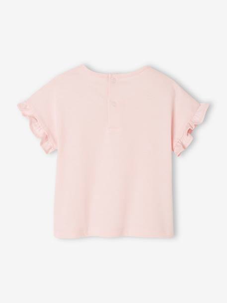 T-shirt bébé à message en coton bio rose pâle 4 - vertbaudet enfant 