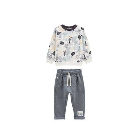 Ensemble bébé en molleton sweat-shirt et pantalon Touctouc  - vertbaudet enfant