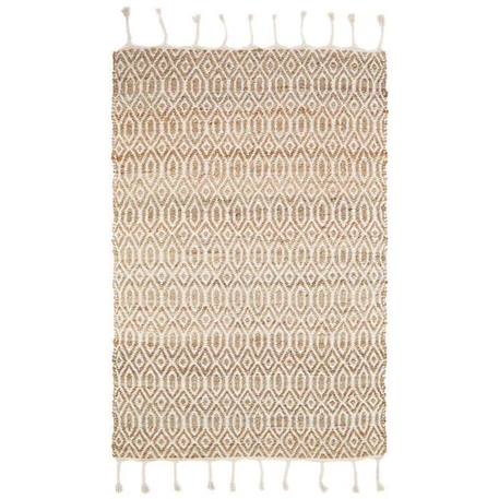 Tapis Coton&Jute Sierra par Nattiot - Blanc - 110 x 170 cm BLANC 1 - vertbaudet enfant 