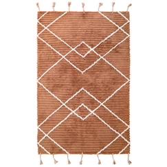 Linge de maison et décoration-Décoration-Tapis-Tapis enfant Lässa tissé main coton Caramel Marron 135x190 - Nattiot