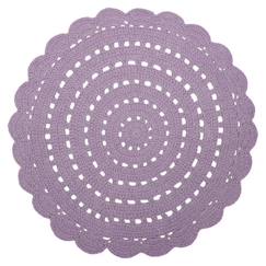 Linge de maison et décoration-Décoration-Tapis rond Alma Mauve - NATTIOT - Coton