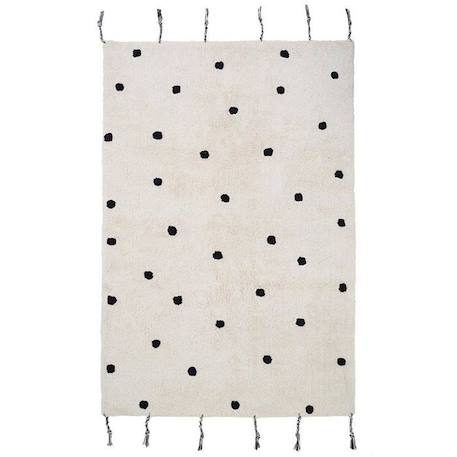 Tapis enfant Nümi tissé main coton naturel / noir 100x150 - Nattiot NOIR 1 - vertbaudet enfant 