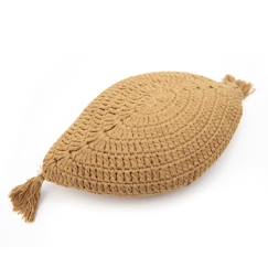 -Coussin crochet PLUME MOUTARDE - Nattiot