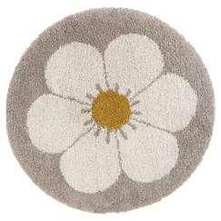 Linge de maison et décoration-Décoration-Tapis enfant rond BOHEMIAN DAISY BEIGE