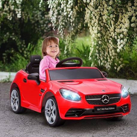 Voiture électrique enfant licence Mercedes SLC 300 V. Max. 5 Km/h effets sonores lumineux télécommande rouge ROUGE 2 - vertbaudet enfant 