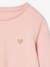 T-shirt Basics coeur pailleté manches longues fille écru+rose poudré 8 - vertbaudet enfant 