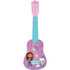 Jouet-Activités artistiques et musicales-Instruments de musique-Lexibook - Ma Première Guitare Gabby et la maison magique - 53cm - Guide d'apprentissage inclus