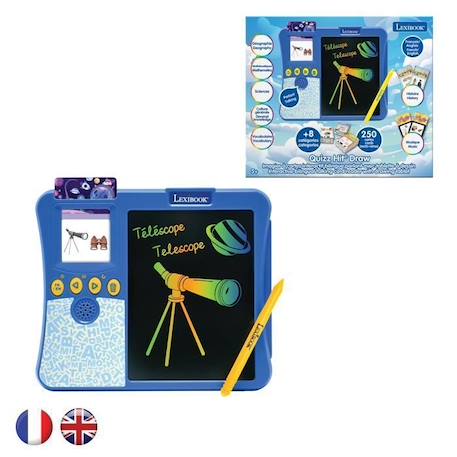 Imagier à cartes interactif bilingue parlant avec tablette à dessin et 200 cartes éducatives recto verso en anglais et en français MULTICOLORE 1 - vertbaudet enfant 