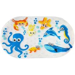 Puériculture-Toilette de bébé-Tapis de bain - THERMOBABY - Antidérapant - Motifs d'animaux marins