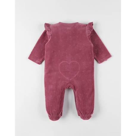 Pyjama en velours côtelé, coeur ROSE 2 - vertbaudet enfant 