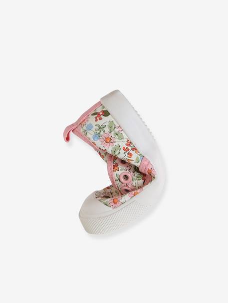 Baskets en toile imprimée bébé blanc imprimé+rose imprimé 11 - vertbaudet enfant 