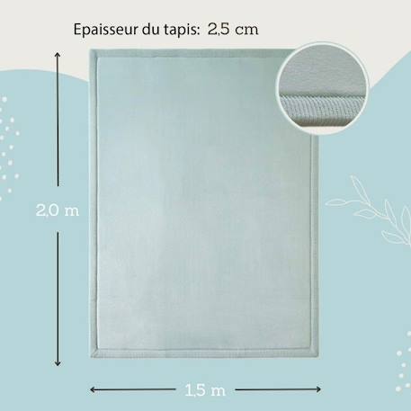 Tapis enfant à mémoire de forme CLOUD VERT BLEUTE 150x200 cm VERT 3 - vertbaudet enfant 