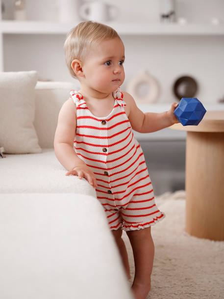 Combishort en jersey effet tricot bébé  - vertbaudet enfant