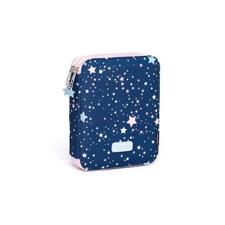 Fille-Accessoires-Cartable, trousse-Trousse Scolaire Préremplie Enfant - DRAEGER PARIS - Espace - 19 x 5 x 24 cm - Bleu - Polyéthylène recyclé