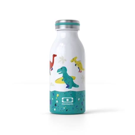 Fille-Accessoires-Autres accessoires-Bouteille isotherme enfant 350ml - MONBENTO - Bleu Dino - Inox - Mixte - Multisport