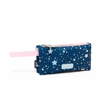 Fille-Trousse à Double Zip Enfant - DRAEGER PARIS - Espace - 22 x 2 x 11 cm