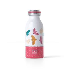 -Bouteille isotherme enfant - MONBENTO - 350ml - Inox - Rose Birds