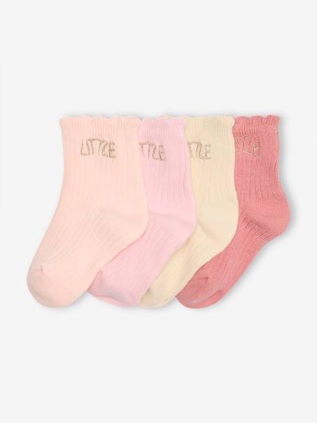 Bébé-Chaussettes, Collants-Lot de 4 paires de chaussettes "little" bébé