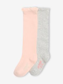 -Lot de 2 paires de chaussettes hautes bébé