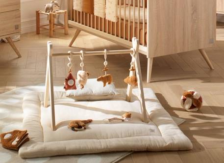 Grand tapis de jeu en double gaze de coton BEIGE 2 - vertbaudet enfant 